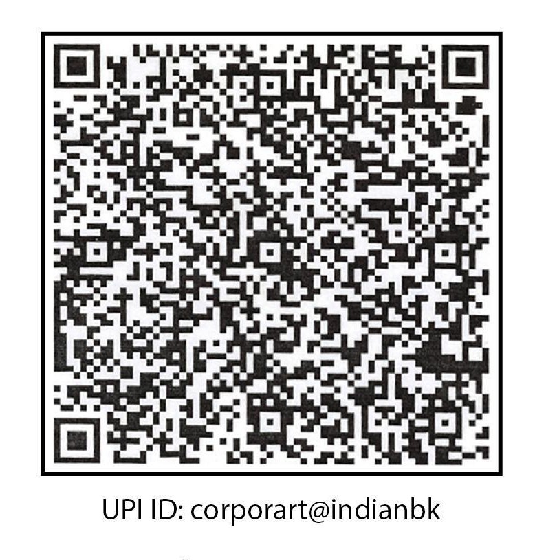 UPI QR code for CorporART registration — corporart@indianbk